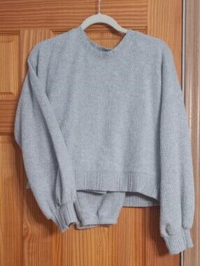 2 Pc. Light Gray Crewneck Sweat Suit